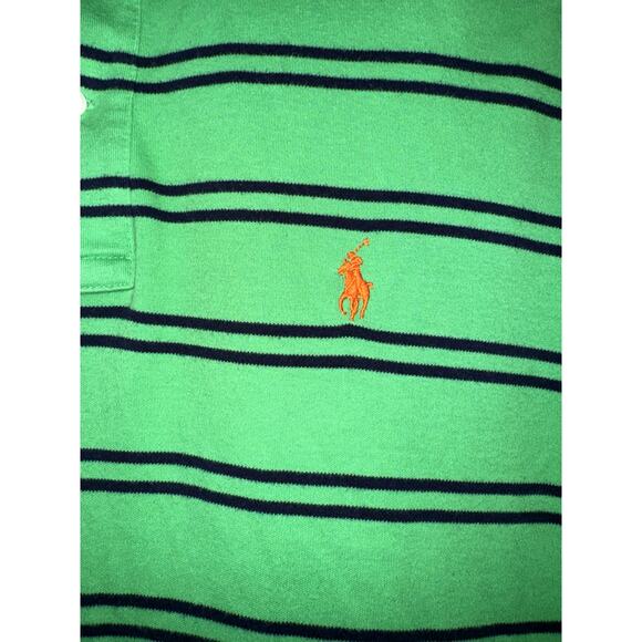 Vintage 90's Polo by Ralph Lauren Men’s Medium Green w/Navy Stripes - Picture 2 of 7
